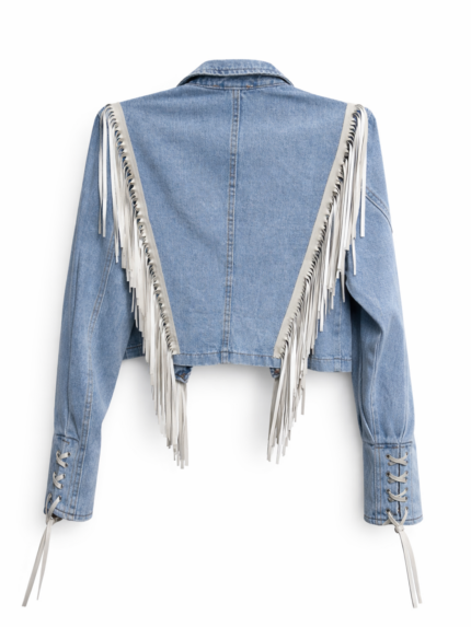 Denim Fringe Jacket - Imagen 2