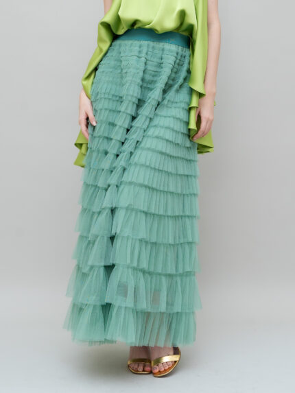 Green Tul Skirt - Imagen 2