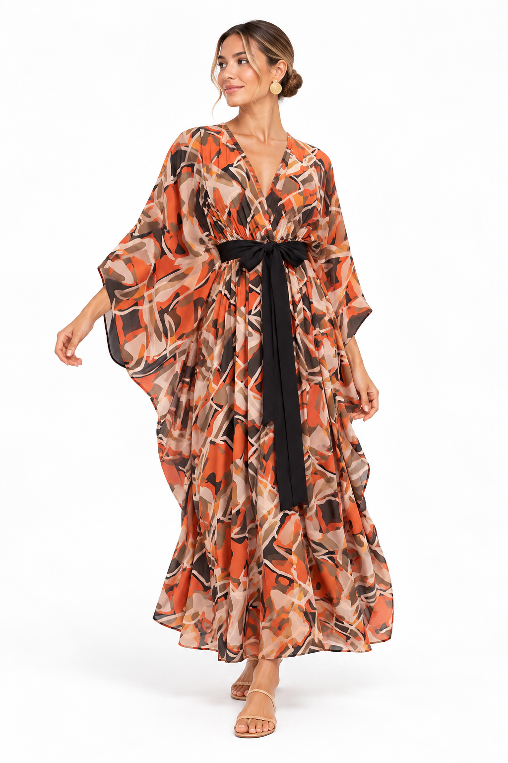 6354679E-E35D-4803-80BA-FA454EB0C248 Orange Kaftan - Imagen 1