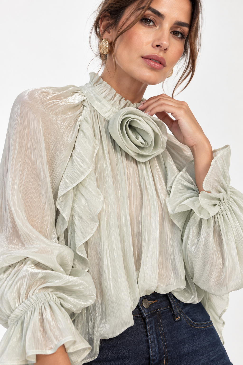 76F7B669-4B53-4B83-8198-96DCC231985C Sage Blouse - Imagen 1