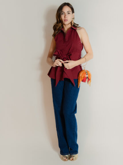Sleeveless collared shirt - Imagen 5